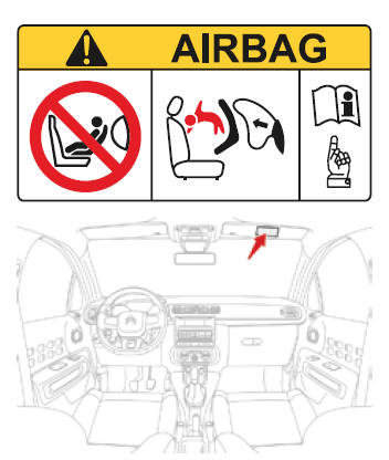 Uitschakelen van de airbag vóór aan passagierszijde