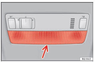 Afb. 121 Leeslampje voorin.